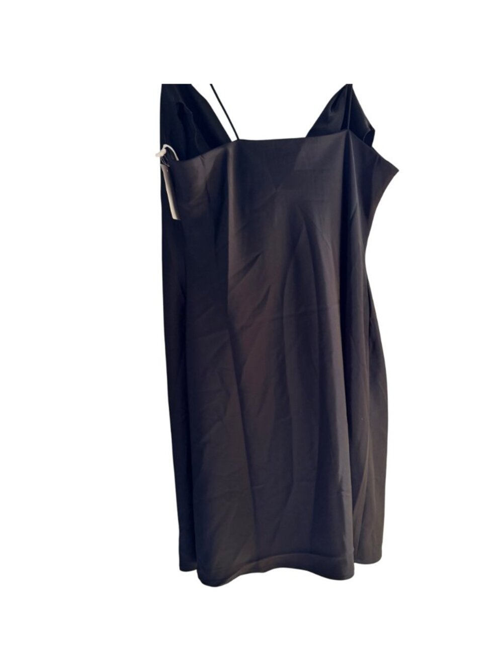 Good American Slip Dress Size 4 Black Cowl Neck Midi Adjustable Straps New Tags - Picture 8 of 10